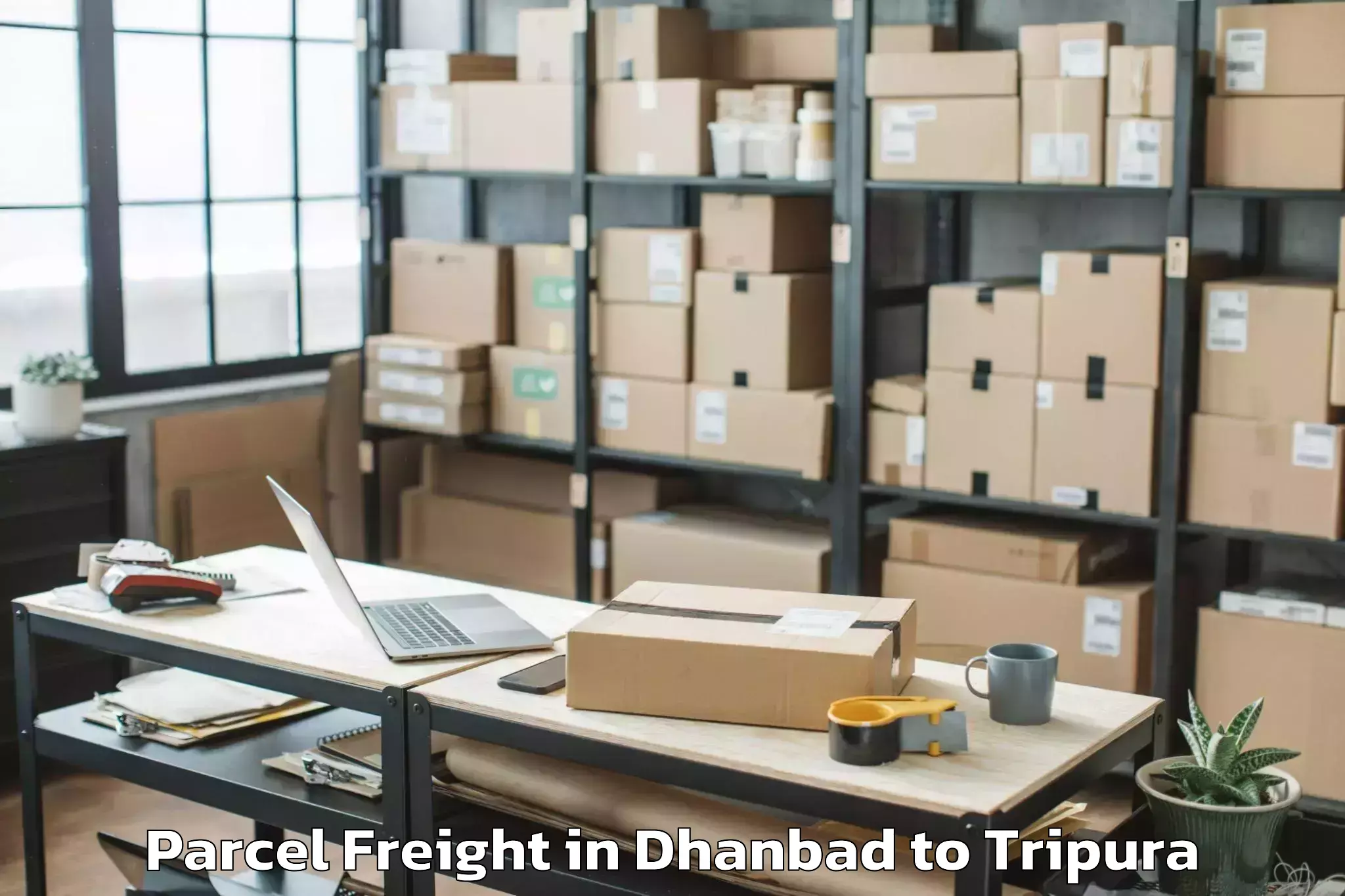 Leading Dhanbad to Aambasa Parcel Freight Provider